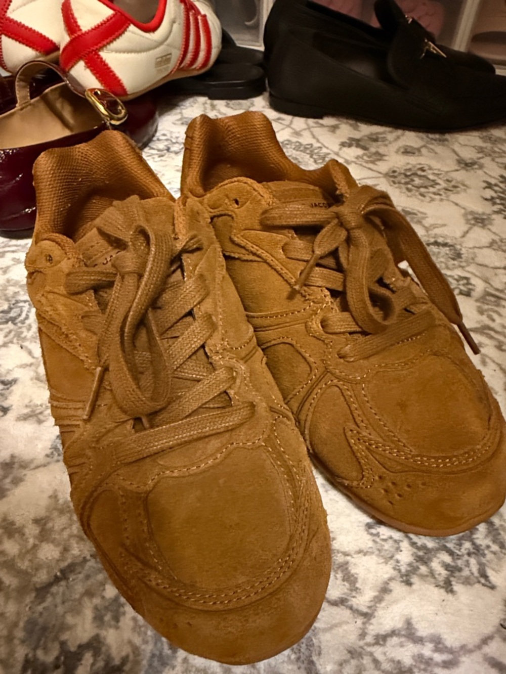 Marc Jacobs Suede Sneakers in Cognac Brown